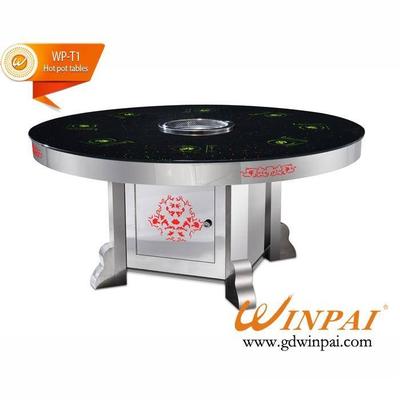 WINPAI'S Hot Pot With BBQ Grill Table