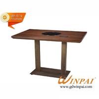 Wholesale Hot Pot Table With Fire Board Table Top And Cast Iron Table Frame-WINPAI