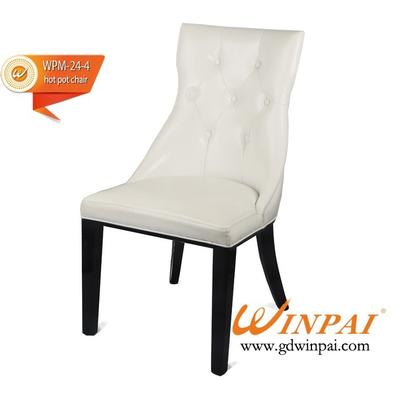  White dining chair,hotel chair,hot pot chair ( PU covered)-WINPAI