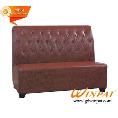 Custom leather sofa,hotel sofa,high back deck sofa,hotel sofa,Restaurant sofa-WINPAI