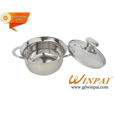High quality stainless steel hot pot stockpot-WINPAI smile pot