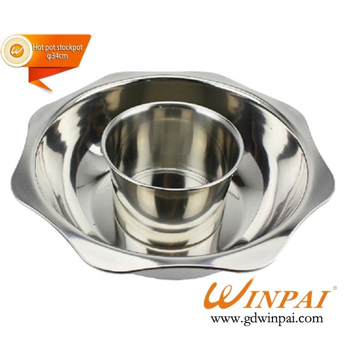 New style stainless steel hot pot stockpot,hot plate cooker pot,soup pot-WINPAI