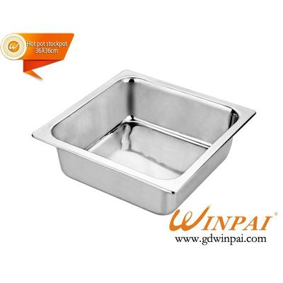 WINPAI square stock pot, chinese hot pot stockpot 