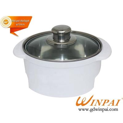 WINPAI Small Stainless Steel Soup Pot Cooking Tools  Stockpot with Glass Cover