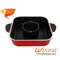 Chinese style Aluminum hot pot with divider/2 compartments hot pot stockpot -WINPAI