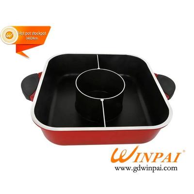 Good quality stainless steel hot pot stockpot with divider Induction Cooker-WINPAI