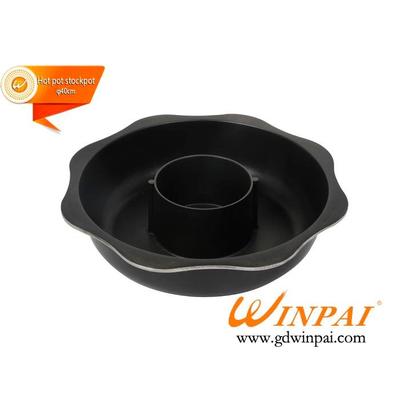 Black eight-square thickening aluminum hot pot cookware hot pot stockpot-WINPAI
