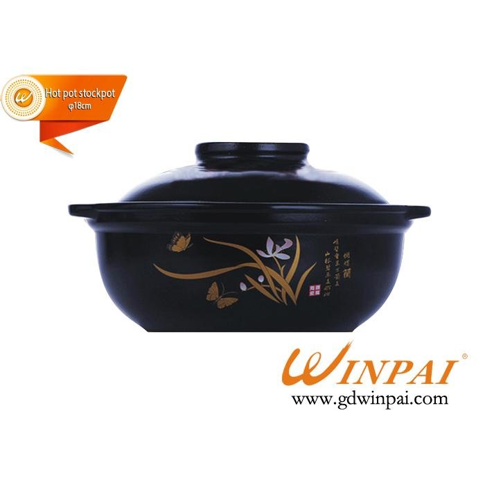 Luxury Ceramic hot pot stockpot with porcelain guide-WINPAI