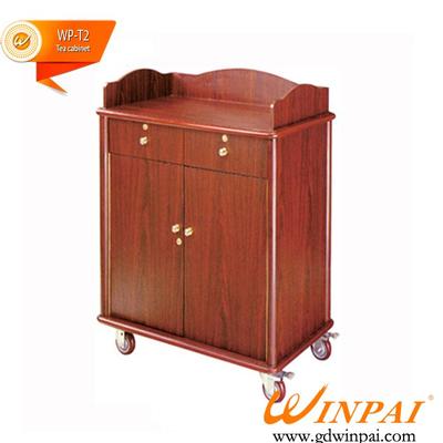 Best quality tea cabinet / wood tea cart / restaurant tea car / hotel pantry car-WINPAI