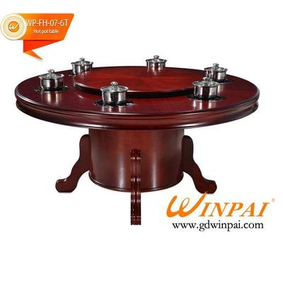 New style round popular restaurant hot pot table for sale-WINPAI